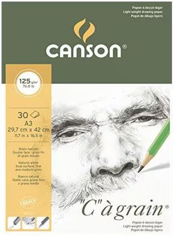 CANSON CA GRAIN PAD 125GSM