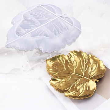 SILICON MOULD LEAF DESIGN PLATE
