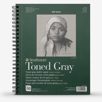 STRATHMORE TONED GREY 9 X 12