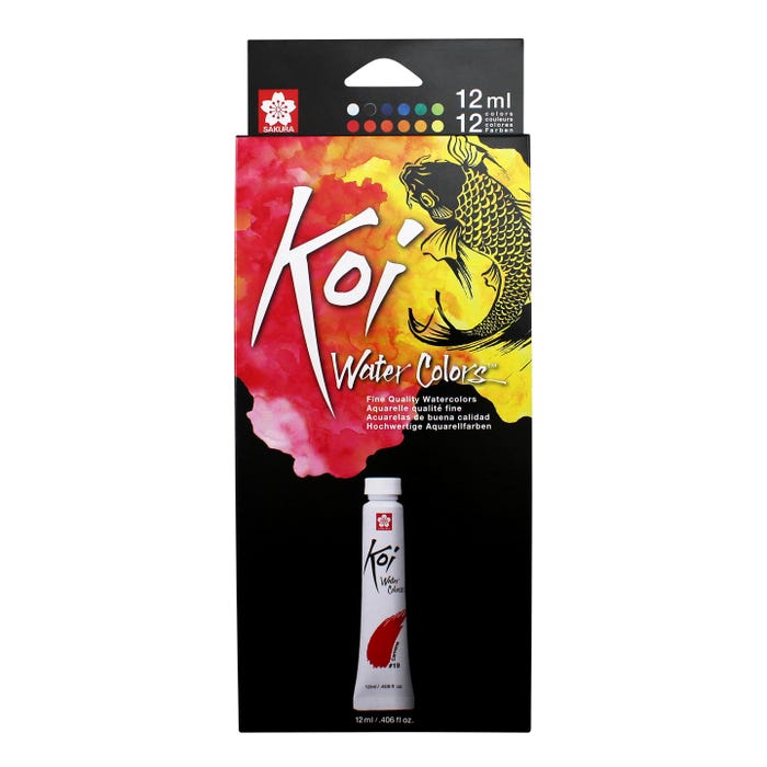KOI WATER COLOUR TUBE 12 SHADE