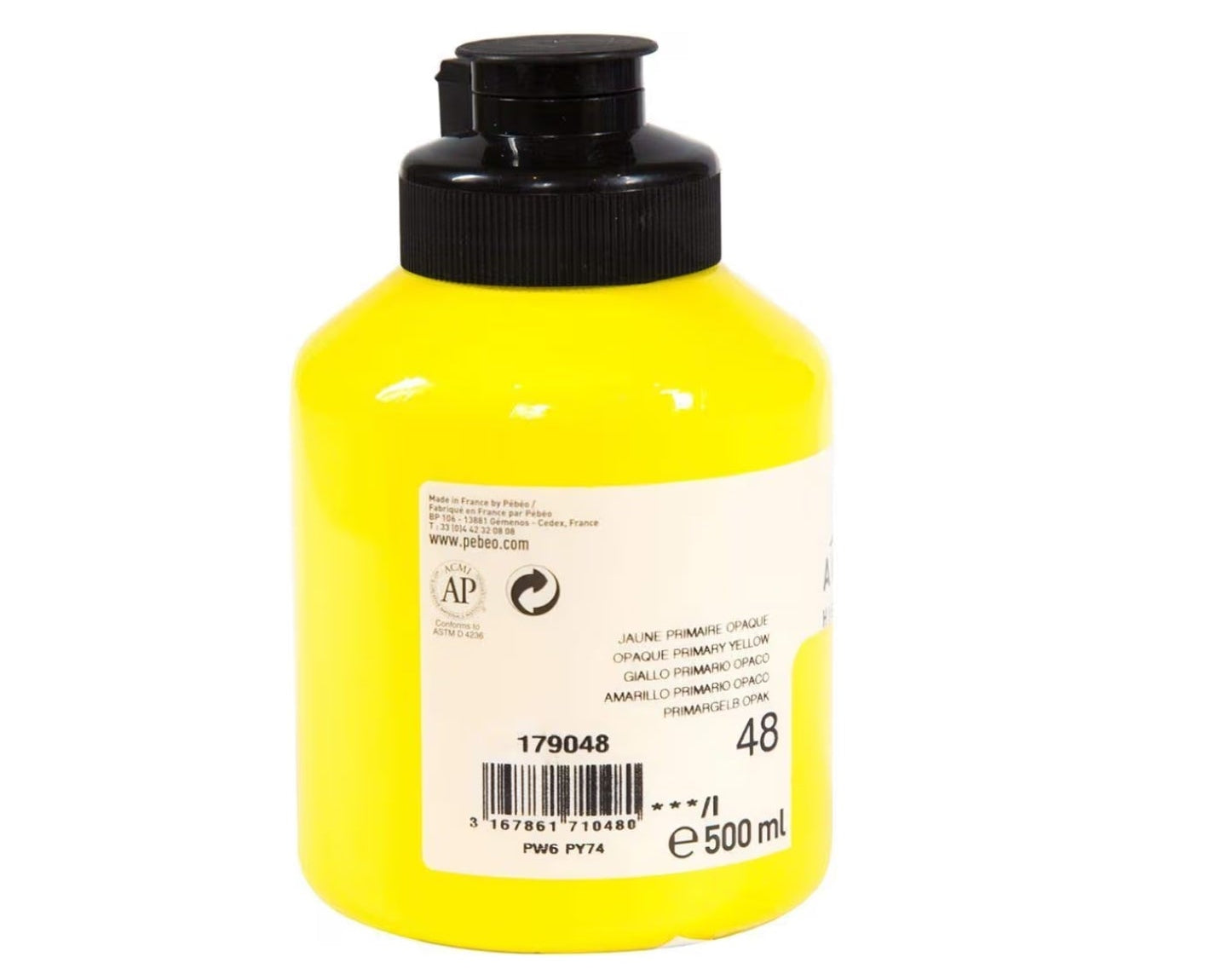 PEBEO AAC 500ML OPAQUE PRIMARY YELLOW