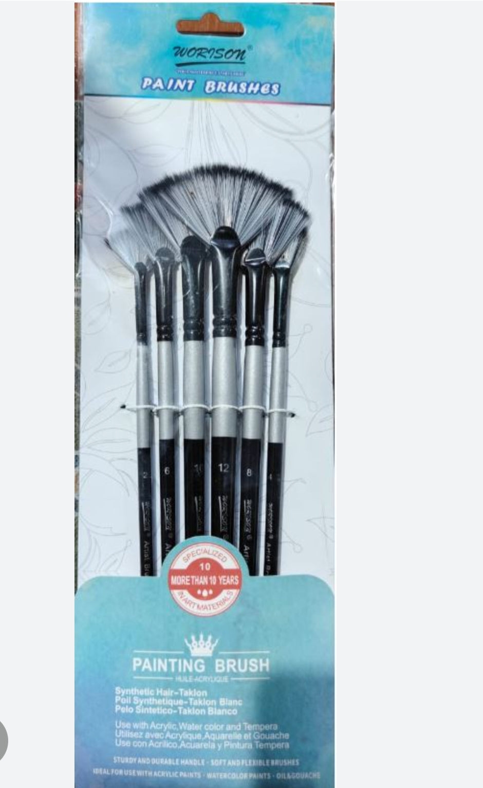 FAN BRUSH SET SYNTHETIC 6PCS