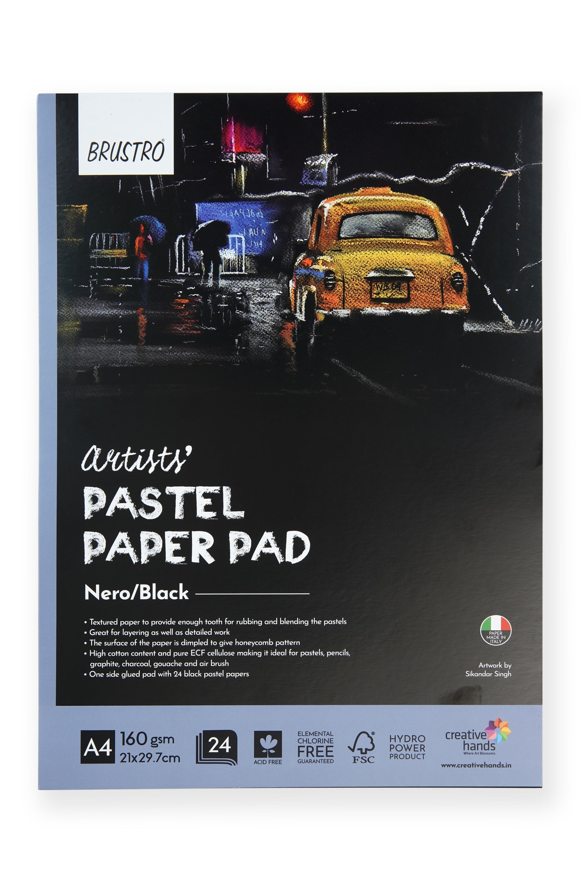 BR PASTEL PAPER PAD A4 BLACK