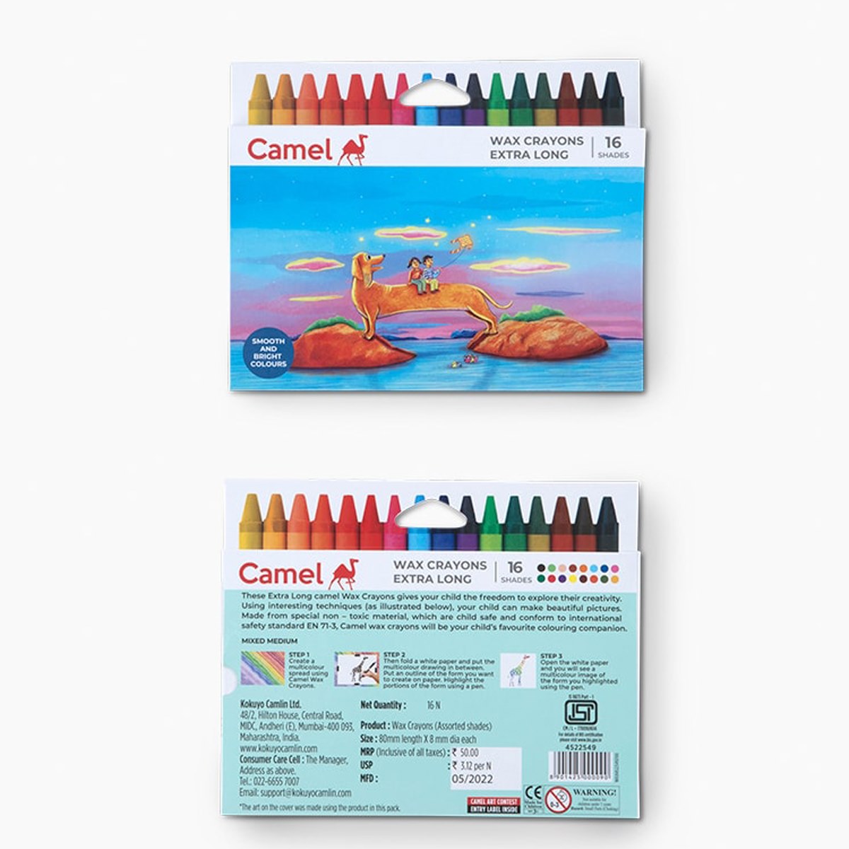 CAMEL WAX CRAYONS 16 SHADE