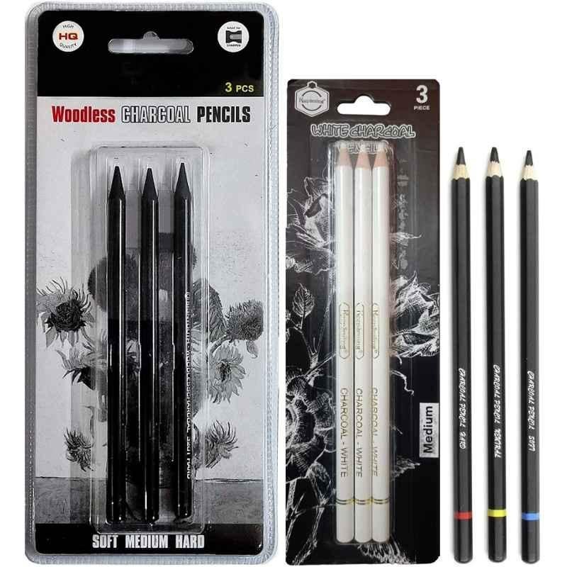 WOODLESS CHARCOAL PENCIL SET OF 3
