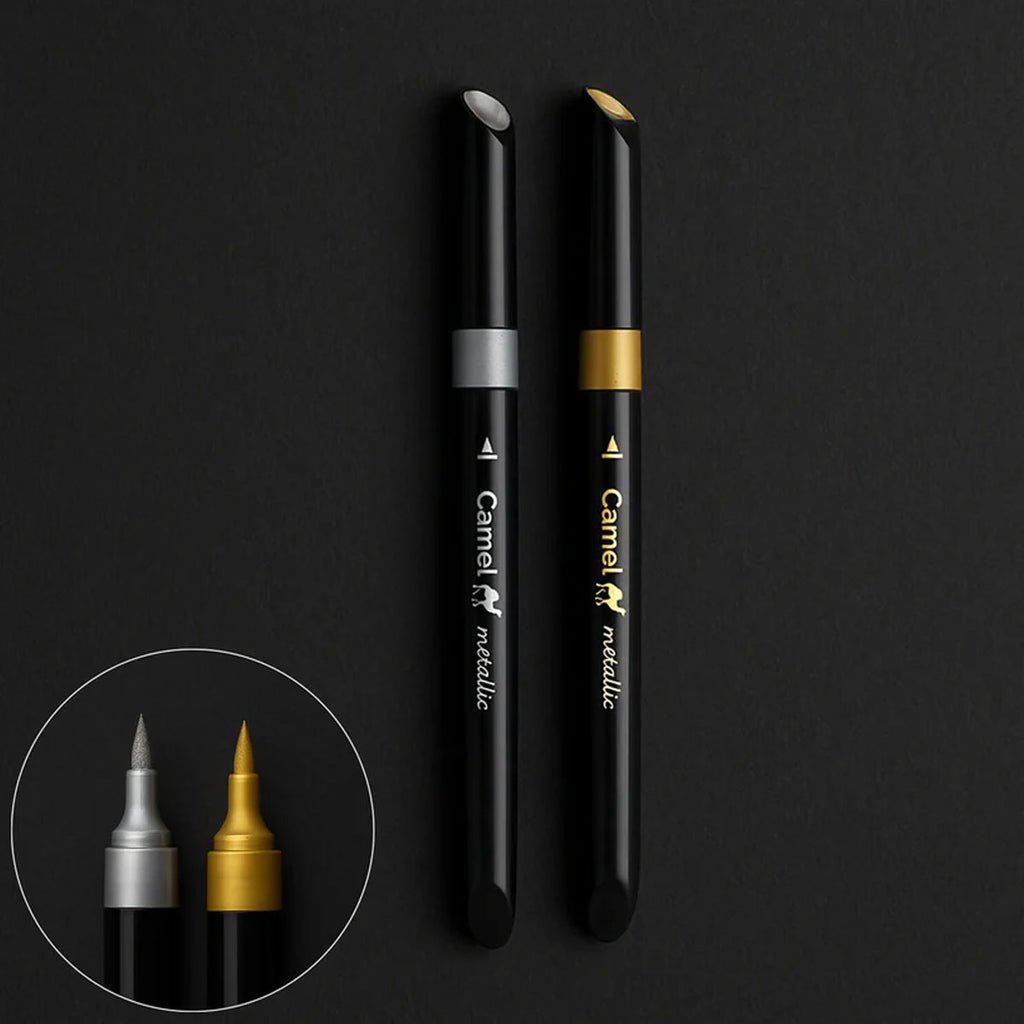 CAMEL METALLIC BRUSH PENS 2