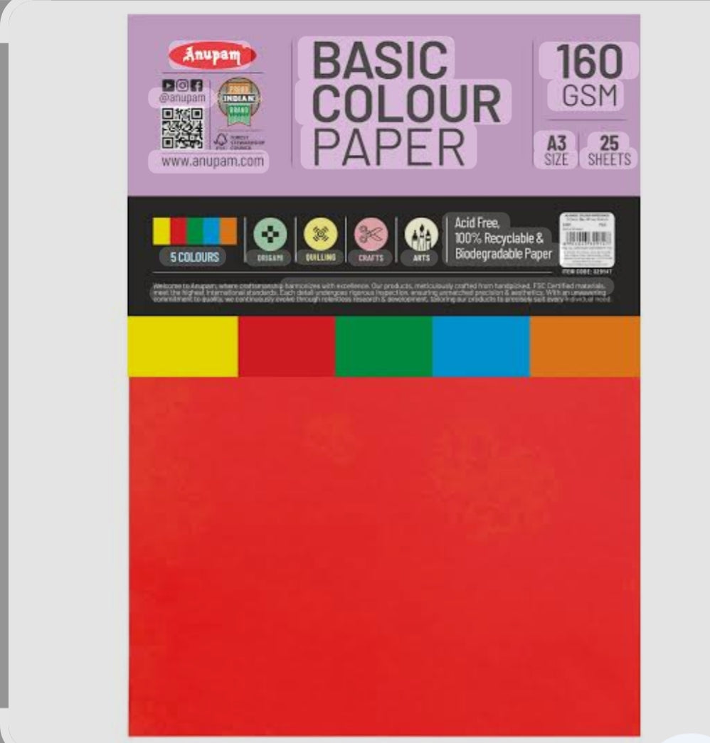 ANUPAM COLOUR PAPER A3