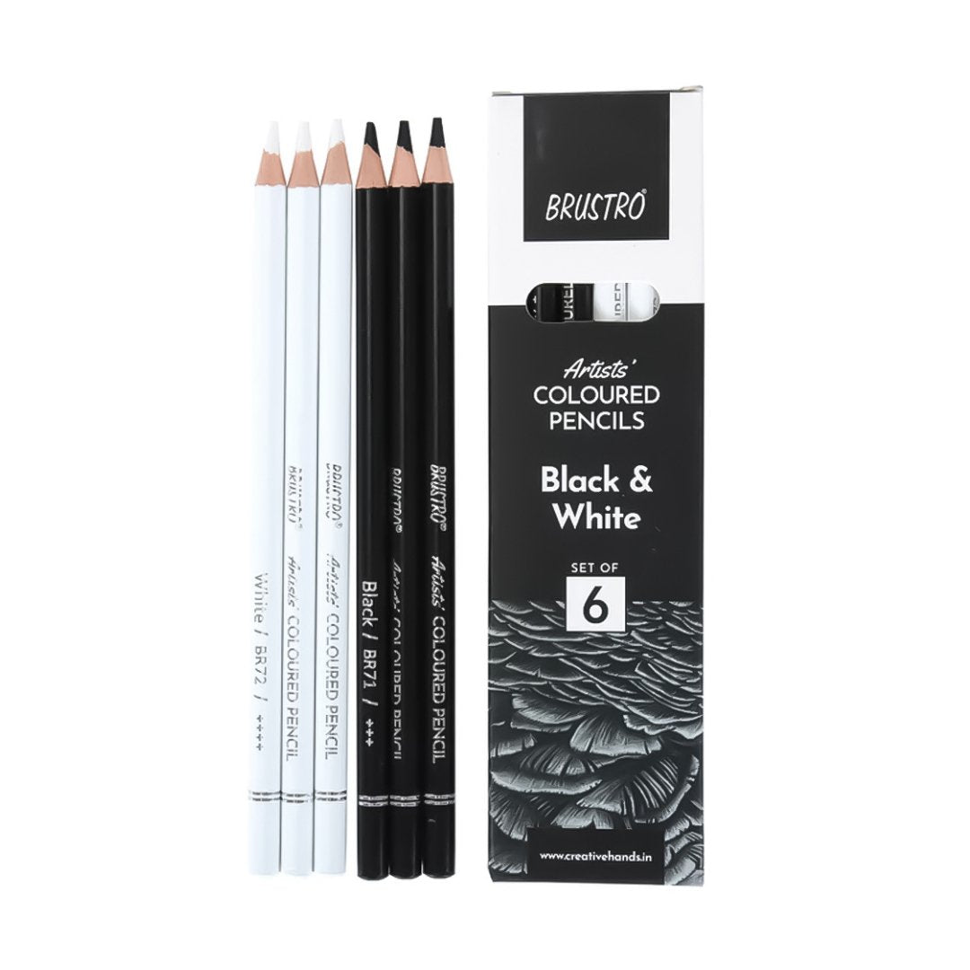 BR BLACK AND WHITE PENCIL