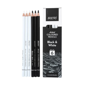 BR BLACK AND WHITE PENCIL