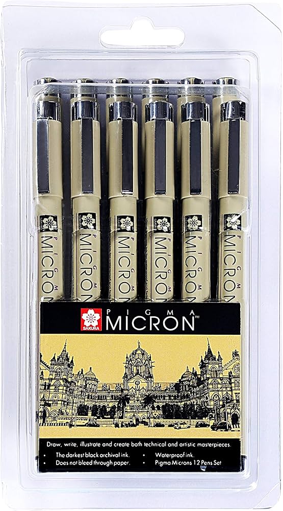 MICRON PEN SET OF 6