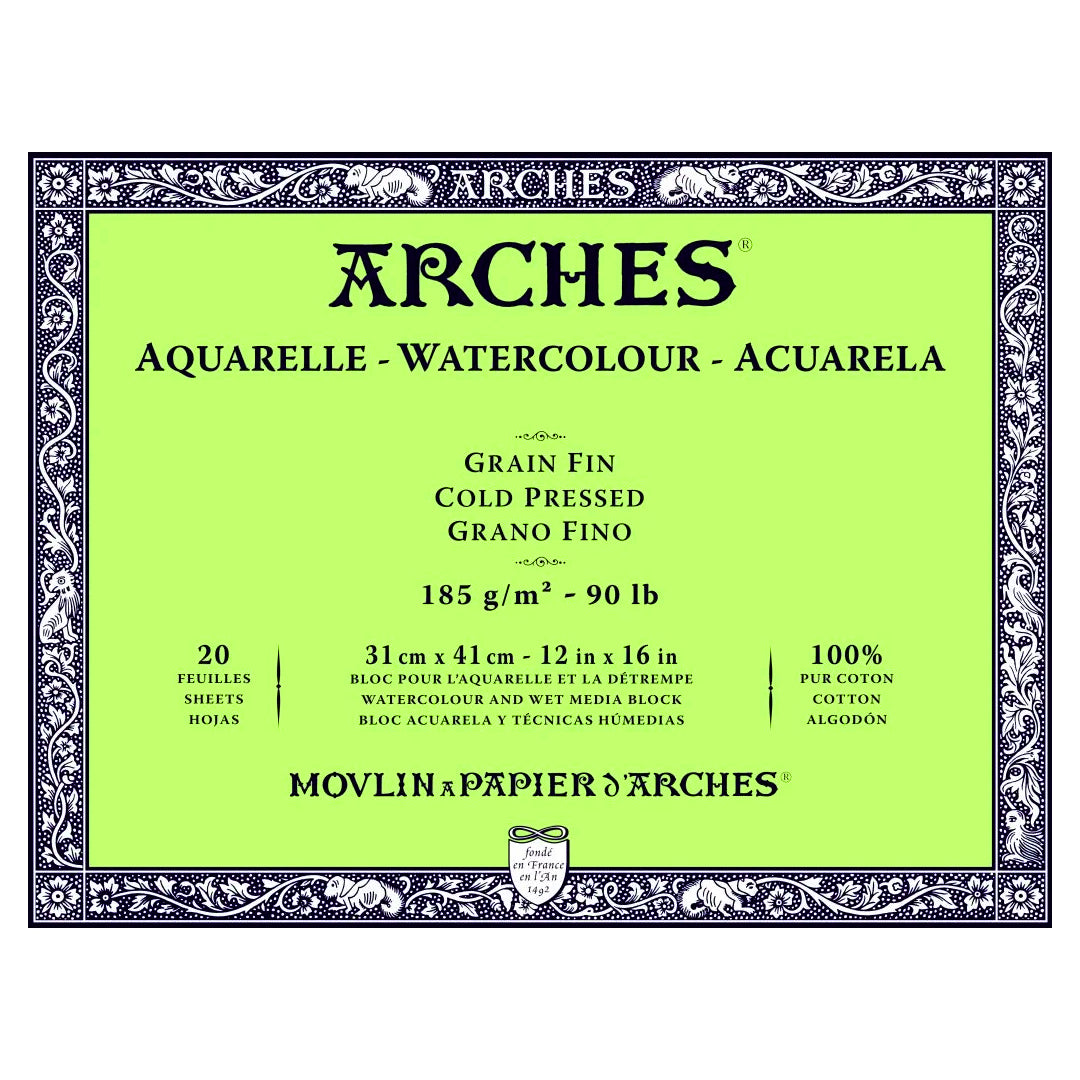 ARCHES PAD 185GSM 12 X 16 CP