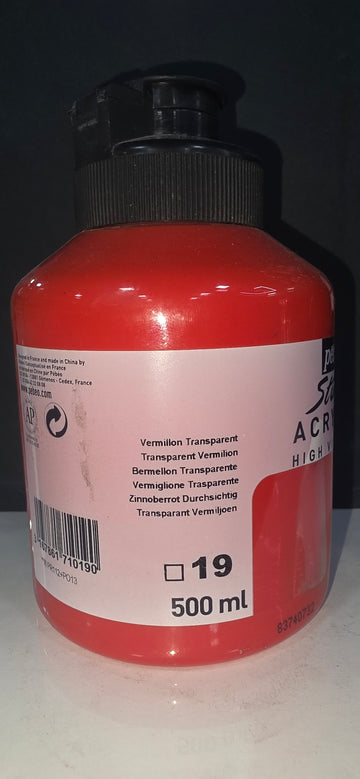 PEBEO AAC 500ML TRANS VERMILLION