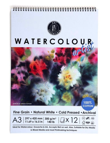 ART ESSENTIAL WATERCOLOUR PAD A3