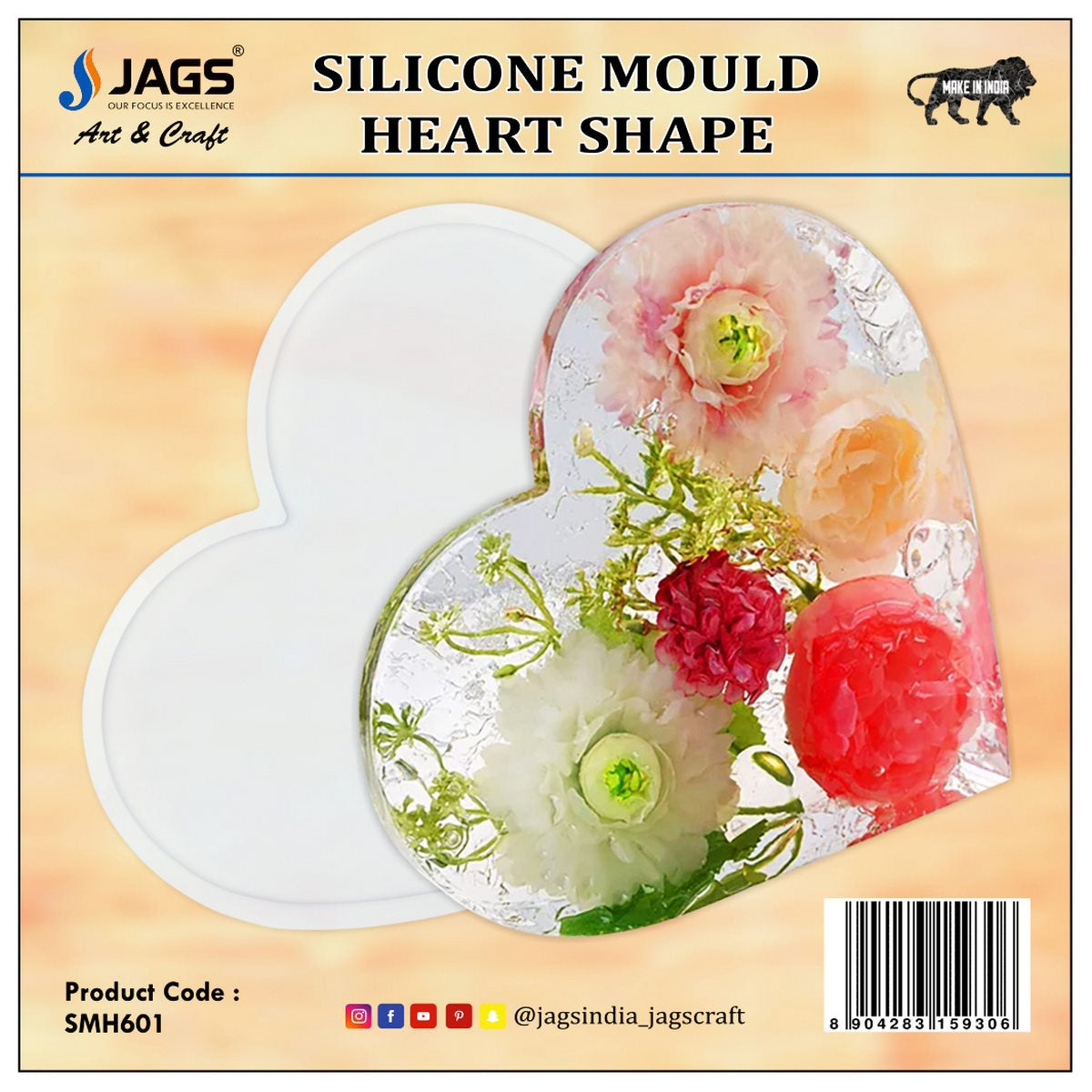 SILICON MOULD HEART6 X 10MM