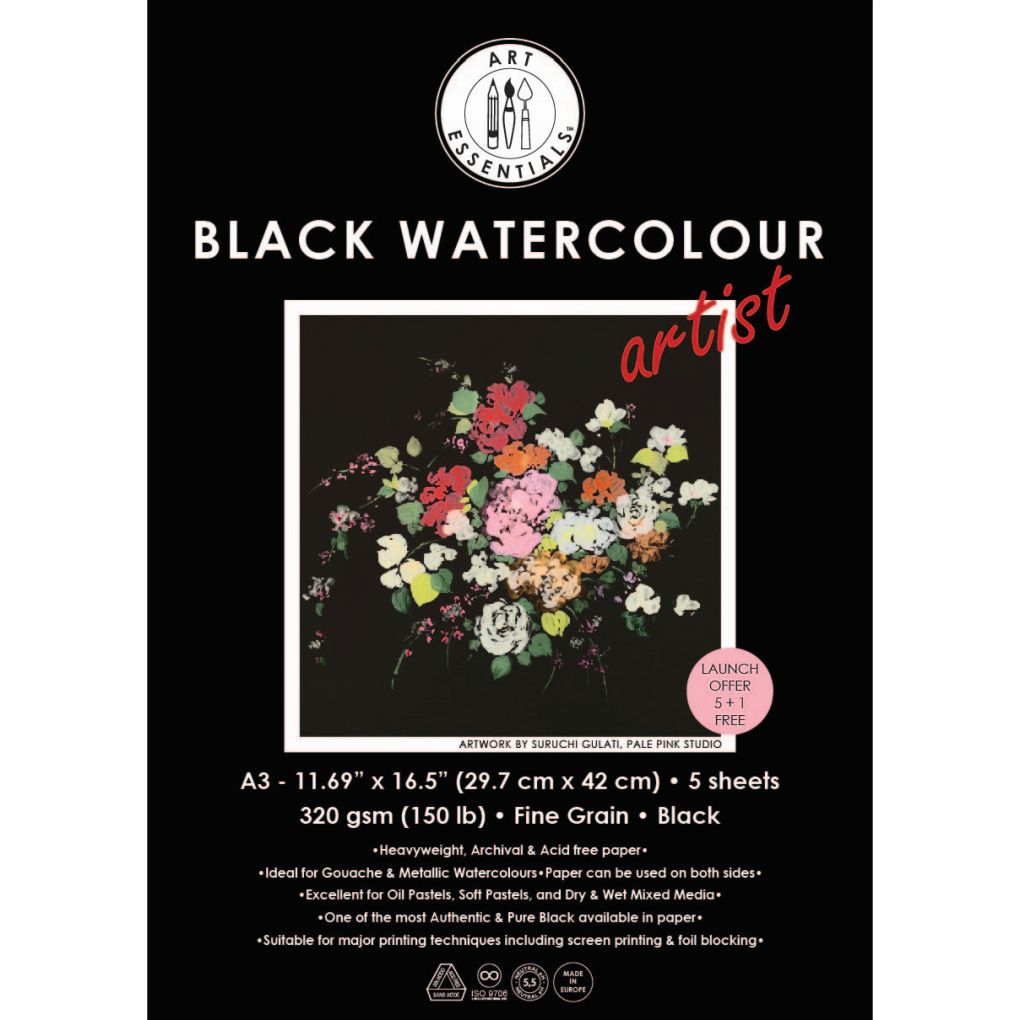 ART ESSENTIAL BLACK PAPER A3