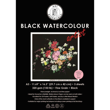 ART ESSENTIAL BLACK PAPER A3